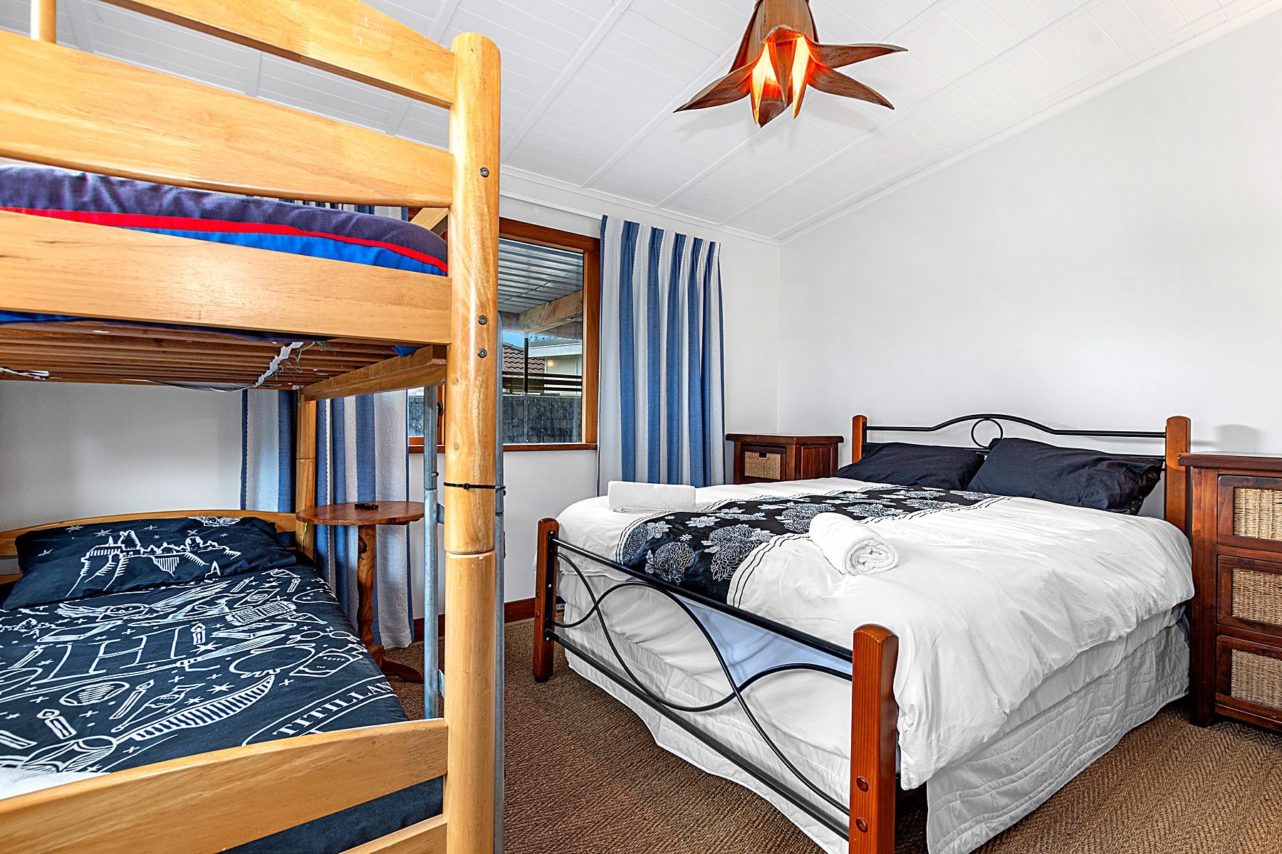 Double bunks in the rumpus